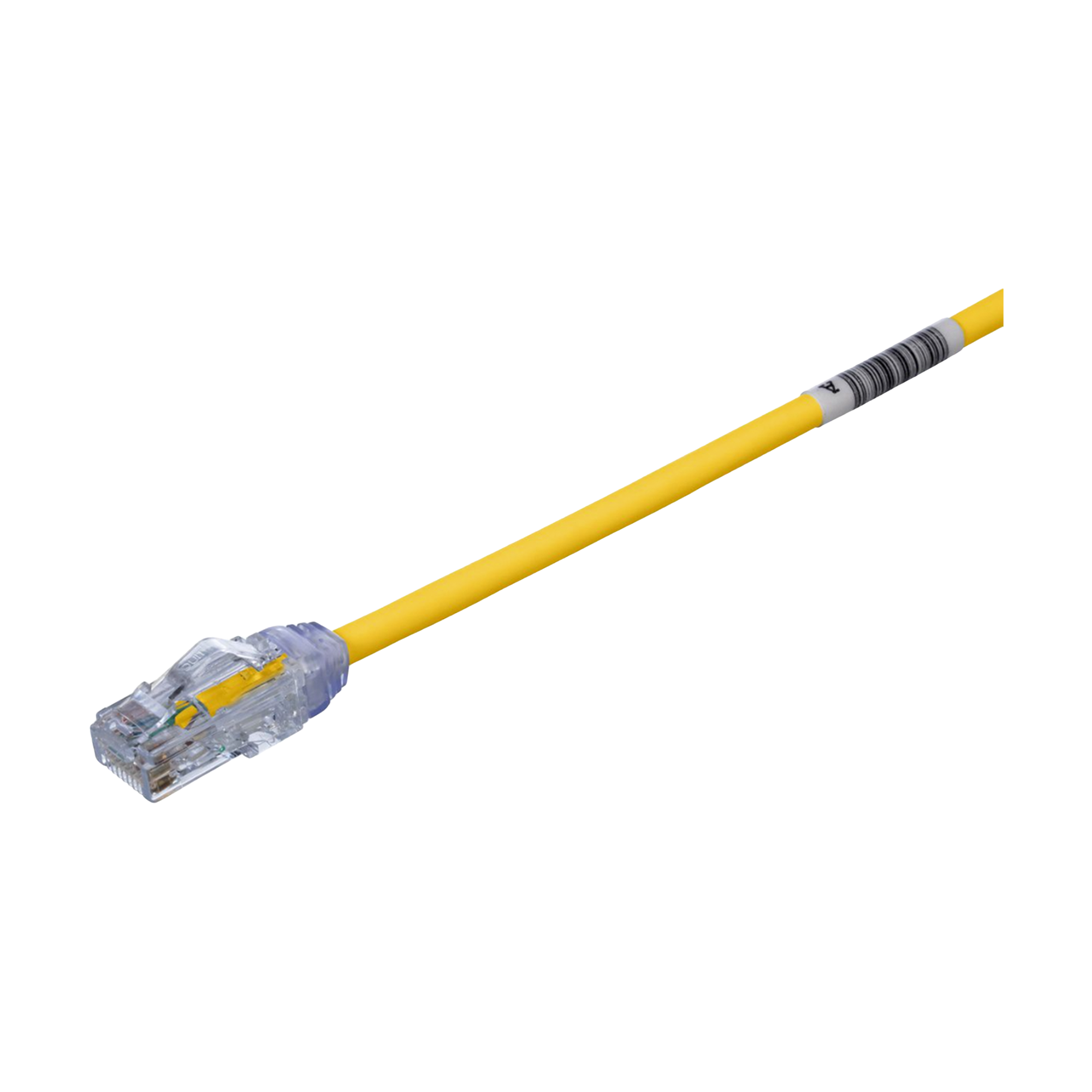 Cable de Parcheo UTP Cat6A, CM/LSZH, Diámetro Reducido (28AWG), Color Amarillo, 1ft