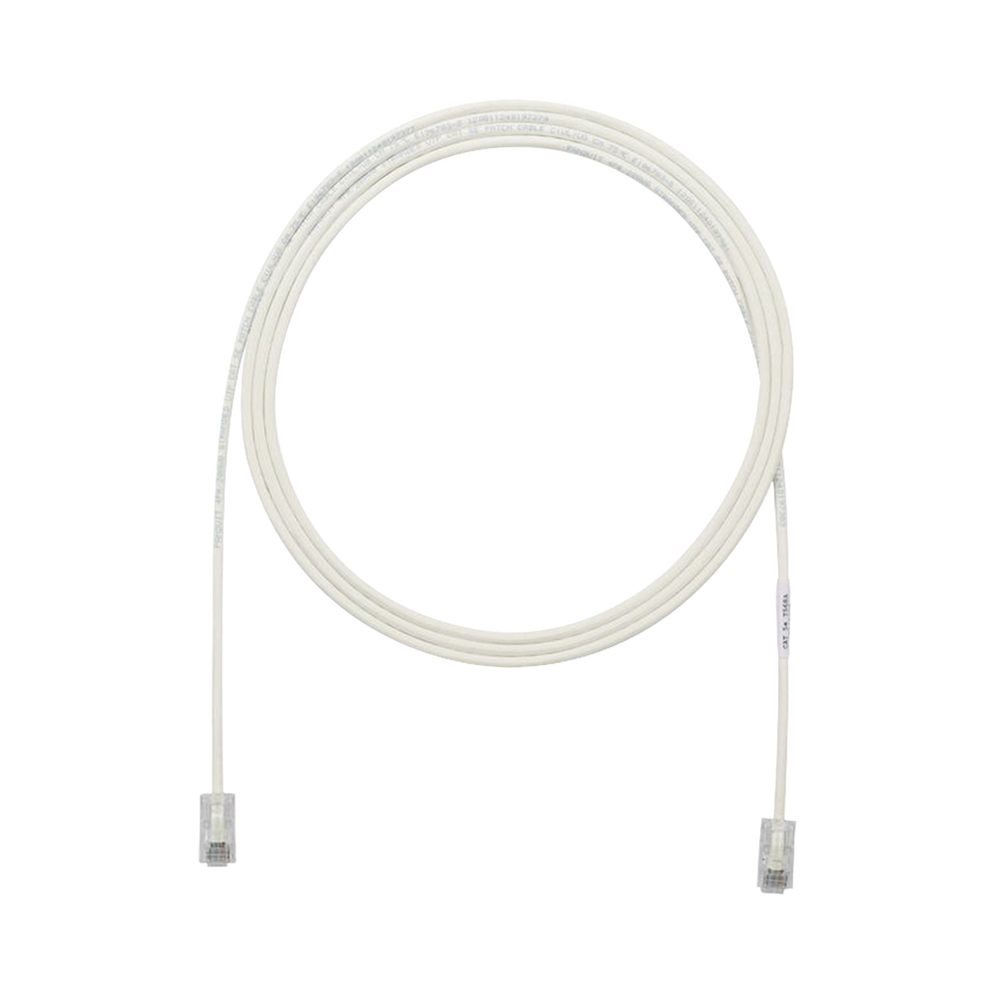 Cable de Parcheo UTP Cat6A, CM/LSZH, Diámetro Reducido (28AWG), Color Blanco Mate, 35 ft