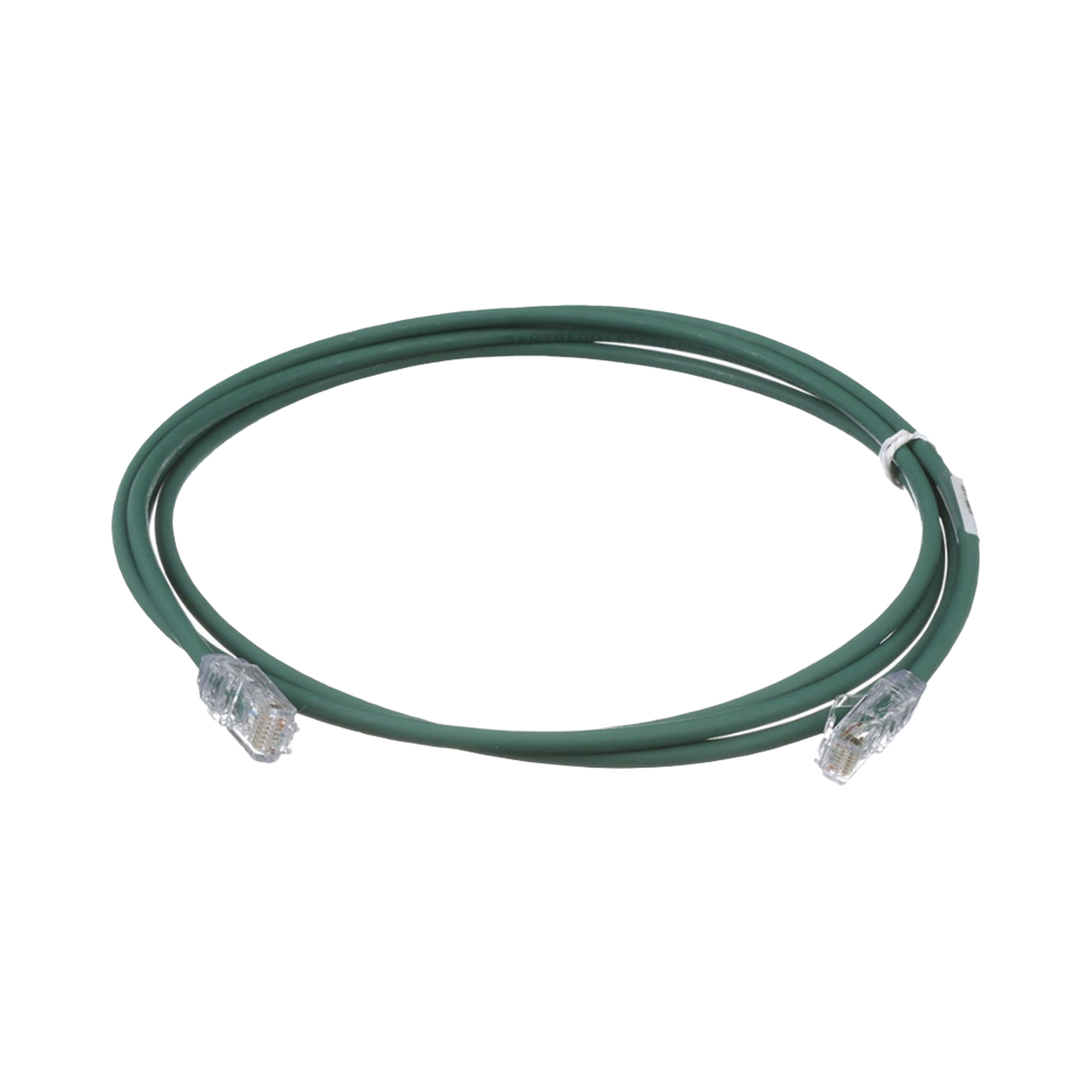 Cable de Parcheo UTP Cat6A, CM/LSZH, Diámetro Reducido (28AWG), Color Verde, 3 ft