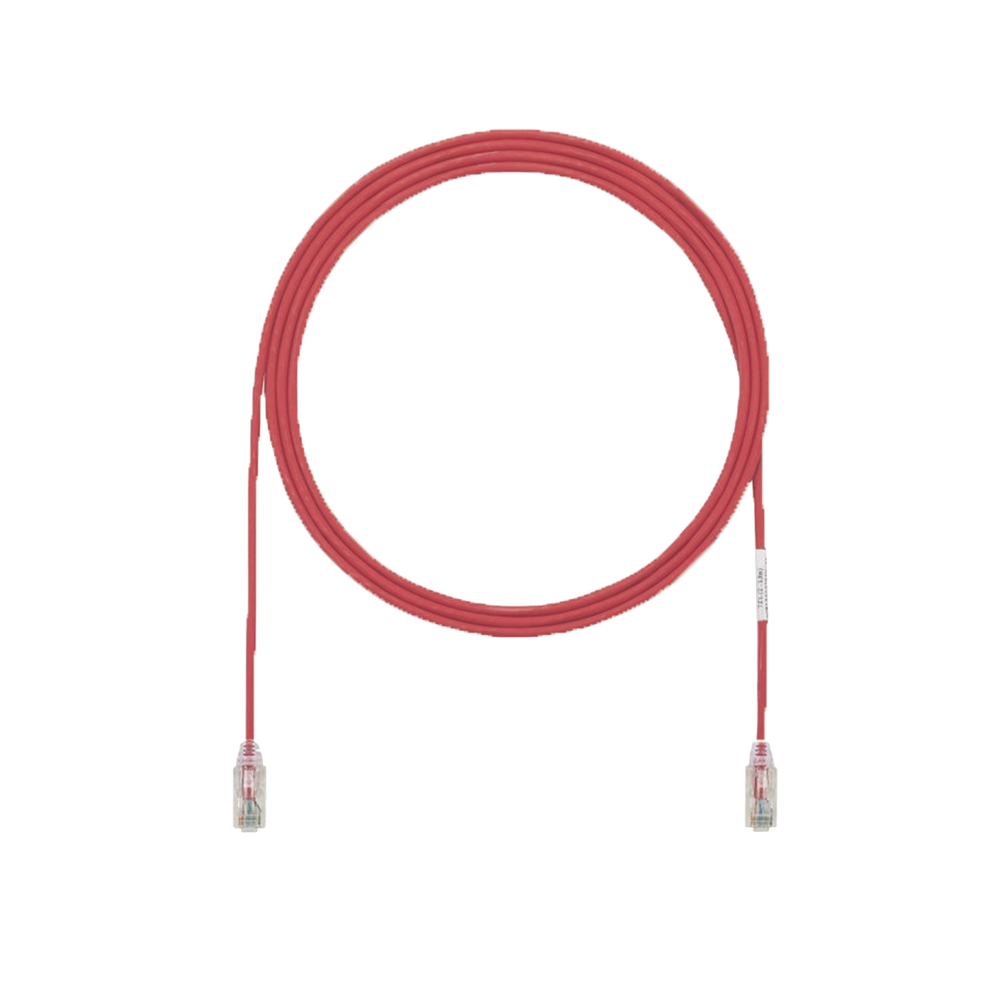 Cable de Parcheo UTP Cat6A, CM/LSZH, Diámetro Reducido (28AWG), Color Rojo, 5ft