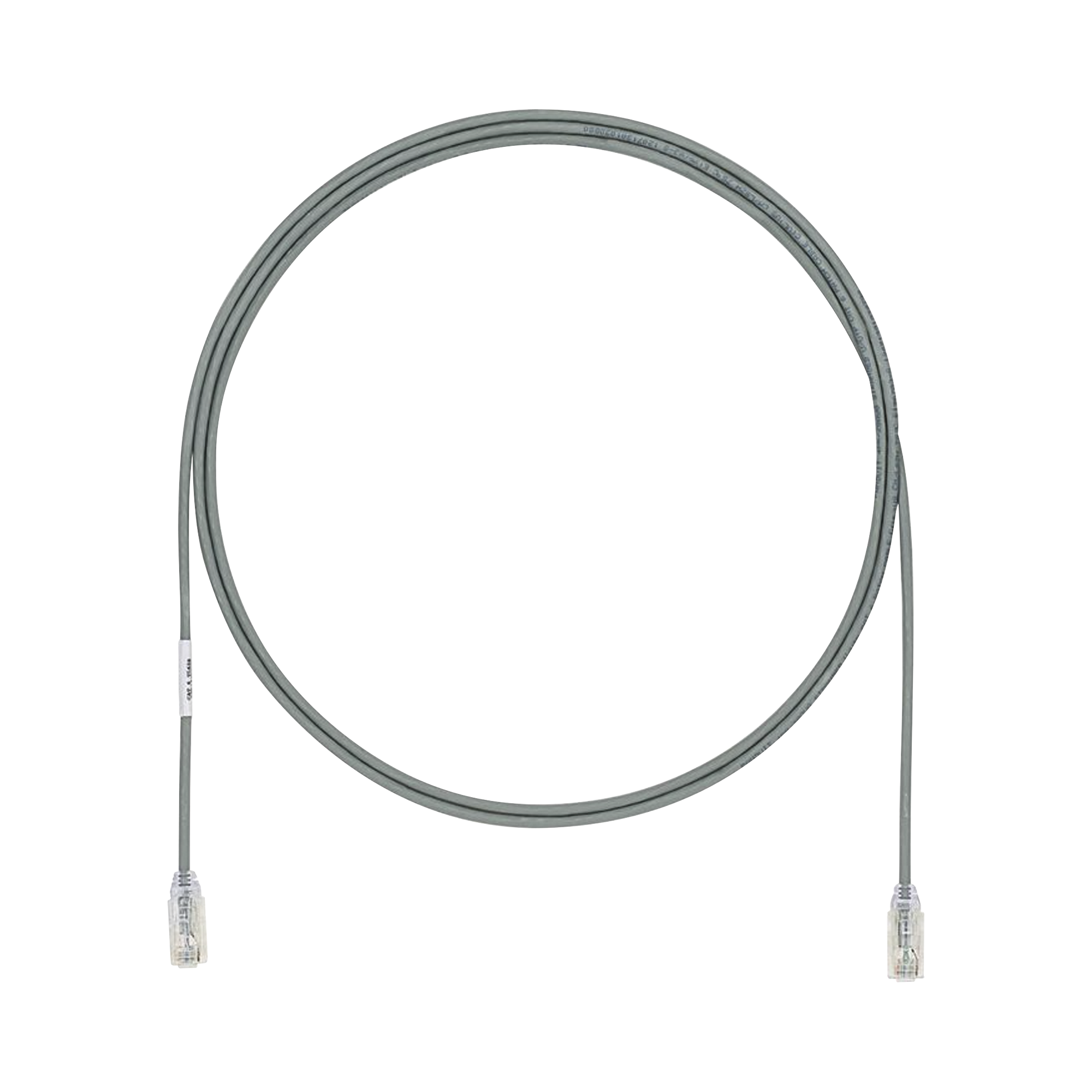 Cable de Parcheo UTP Cat6A, CM/LSZH, Diámetro Reducido (28AWG), Color Gris, 7ft