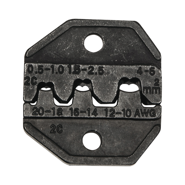 Matriz Ponchadora, Terminales  sin Aislamiento o de Cilindro Abierto, 10-20 AWG. Compatible con Pinza Ponchadora VDV200-010