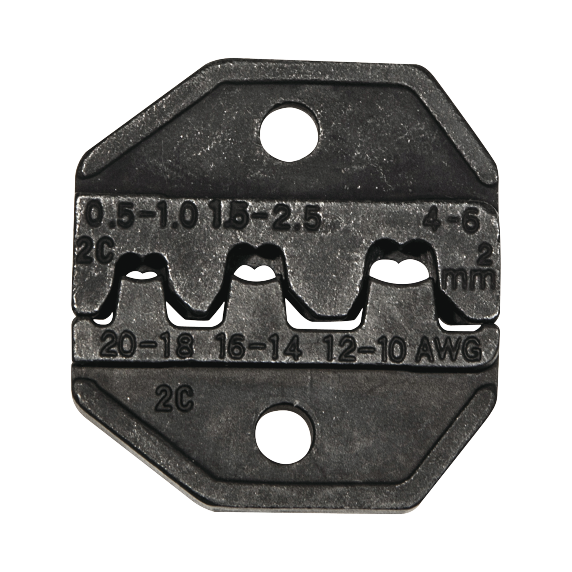 Matriz Ponchadora, Terminales sin Aislamiento o de Cilindro Abierto, 10-20 AWG. Compatible con Pinza Ponchadora VDV200-010