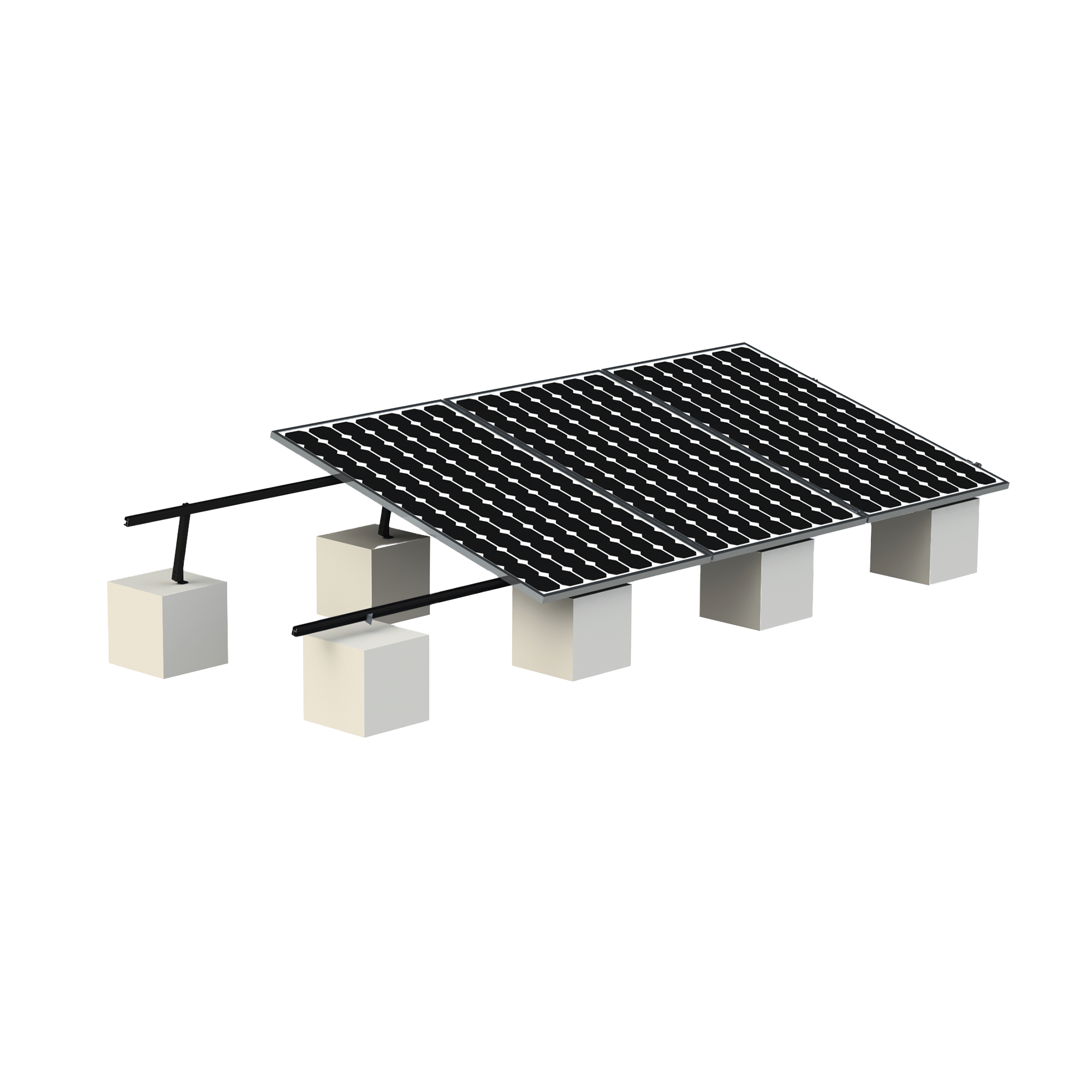 Montaje para Panel Solar, Riel "8" de 5400mm para Módulos con Espesor de 30-35mm, Velocidad de Viento Máx. 136km/h (20¬∞ a 45¬∞) Con Anodizado Negro