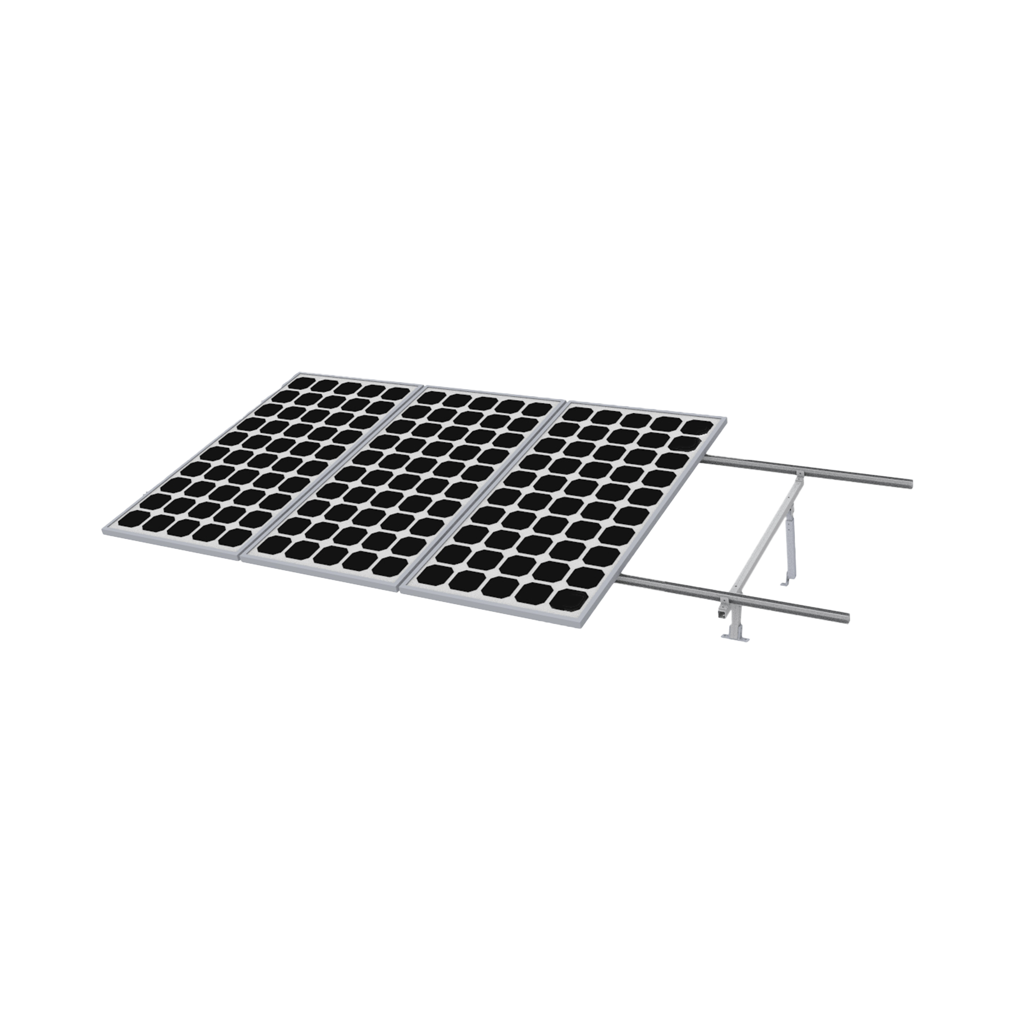Montaje para Panel Solar, Riel "5" de 5400mm para Módulos con Espesor de 35mm, Velocidad de Viento Máx. 190km/h