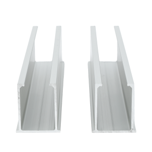 Juego de 2 Mini Rieles De Aluminio para Montaje de Módulos Solares en Techo (Instalación plana 0¬∞). Incluye 4 Tornillos Perforantes.