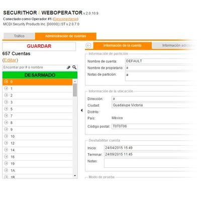 Licencia, Modulo acceso Web local o remota  para operadores del Software de Monitoreo Securithor v 2.0