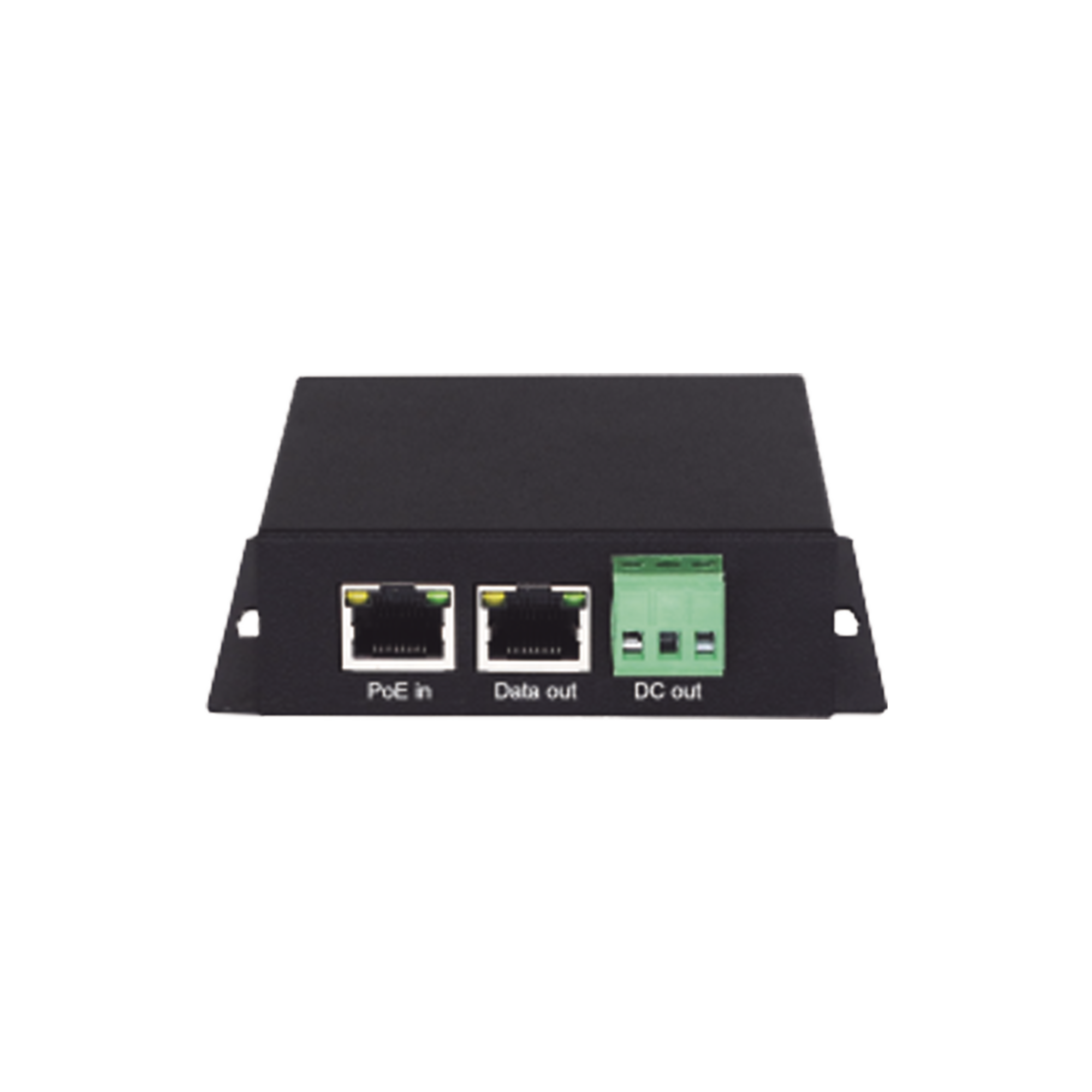 Splitter PoE / 1 Puerto PoE Entrada / 1 Puerto Salida Datos / 1 Salida de 12 Vcc, 2A / Presupuesto PoE 30W /