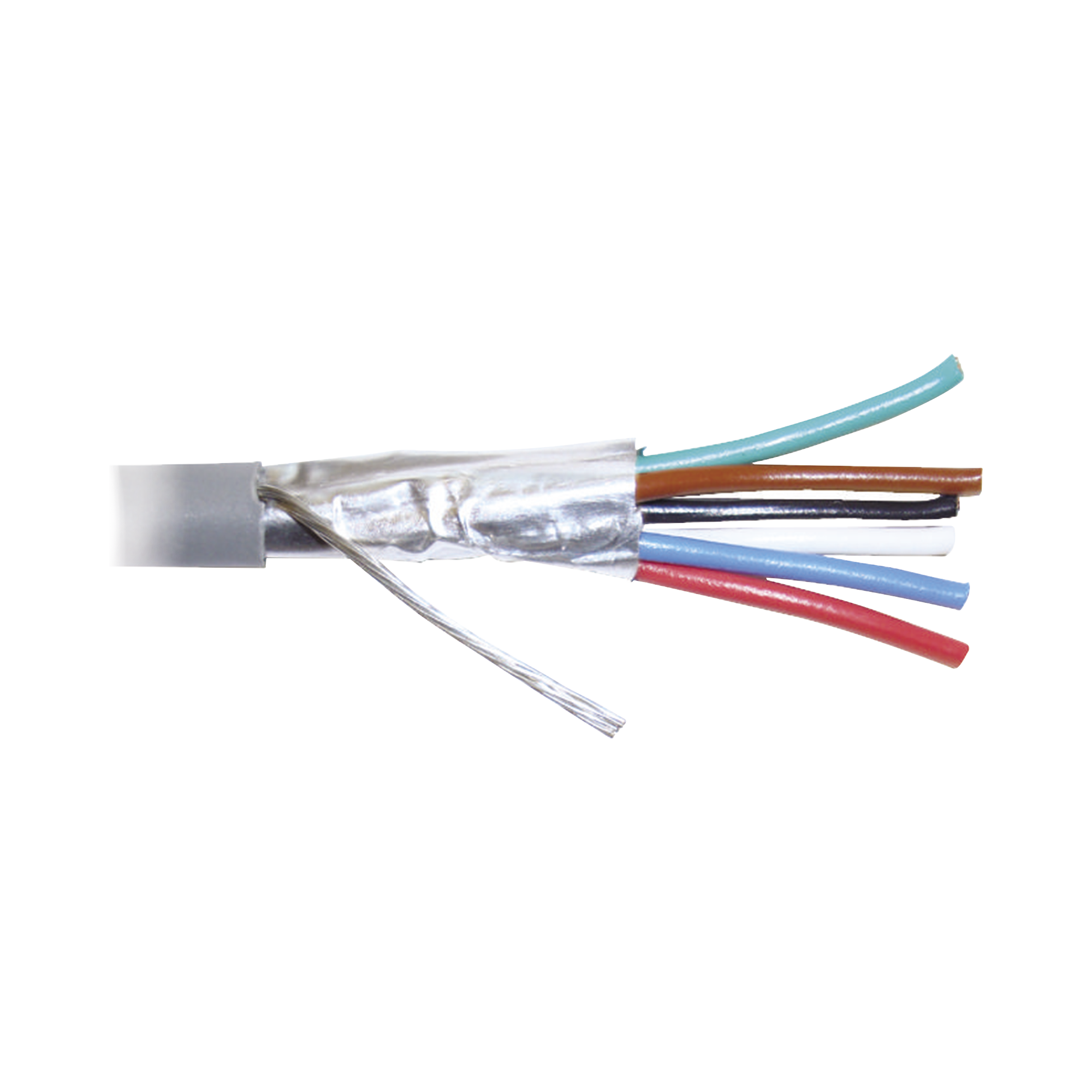 Bobina de 305 metros de cable 8 conductores, 22 AWG, tipo CMR, de color gris para aplicaciones en Alarmas de intrusión /Control de acceso/Interfonos y TV porteros/Automatización/Audio y Voceo.