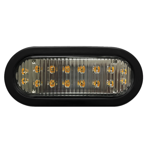 Luz direccional LED ovalada ambar con montaje de ojal  de 7.5 pulgadas