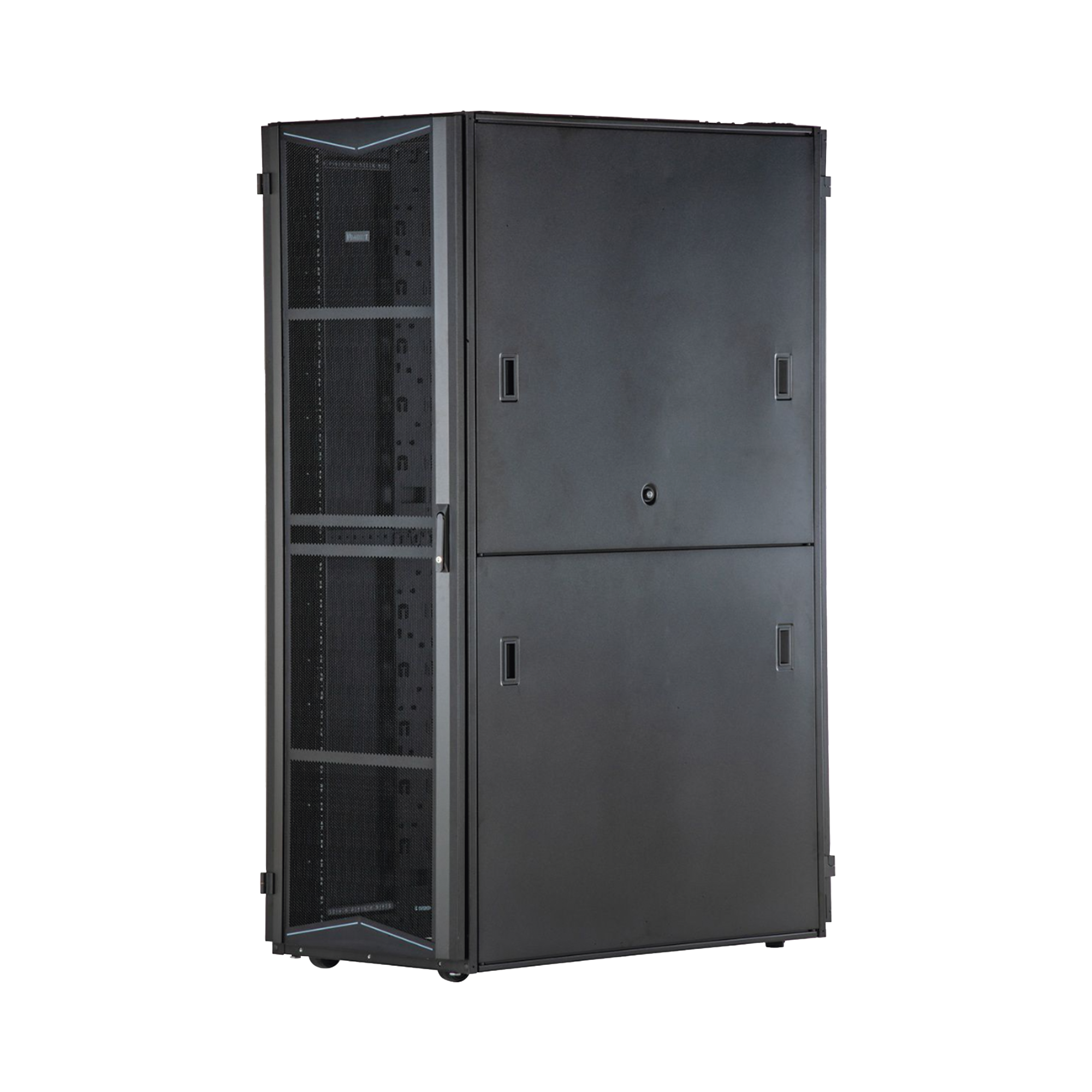 Gabinete FlexFusion para Centros de Datos, 45 UR, 600 mm de Ancho, 1070 mm de Profundidad, Fabricado en Acero, Color Negro