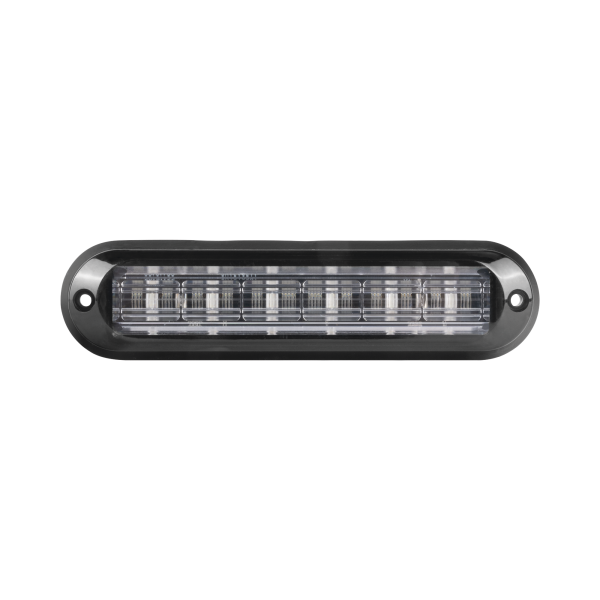 Luz Auxiliar Ultra Brillante IP67 de 6 LEDs, Color Claro, con mica transparente y bisel negro