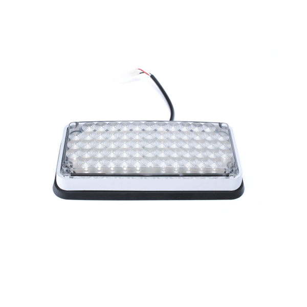 Luz de Advertencia de 7X3", Bicolor Rojo/Claro, Ideal para Ambulancias