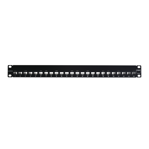 Patch Panel UTP Z-MAX de 24 puertos, Precargado con Jacks Categoría 6, Plano, 1UR