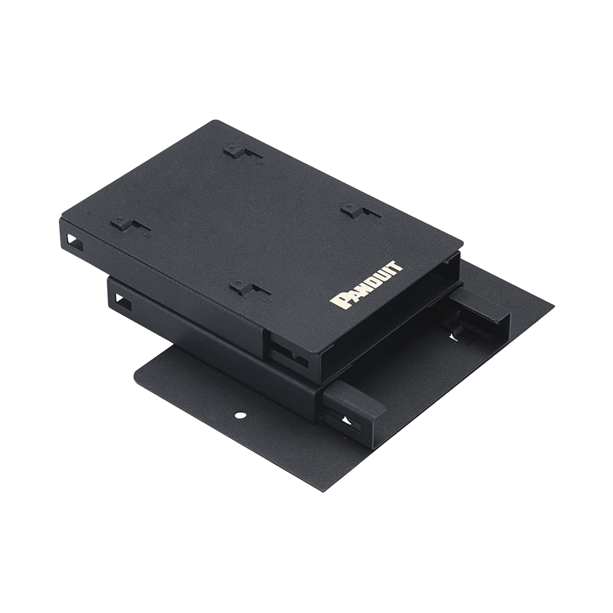 Soporte Para 2 Casetes HD Flex de  6 Puertos Duplex, Para Uso con Gabinetes de Zona, Color Negro
