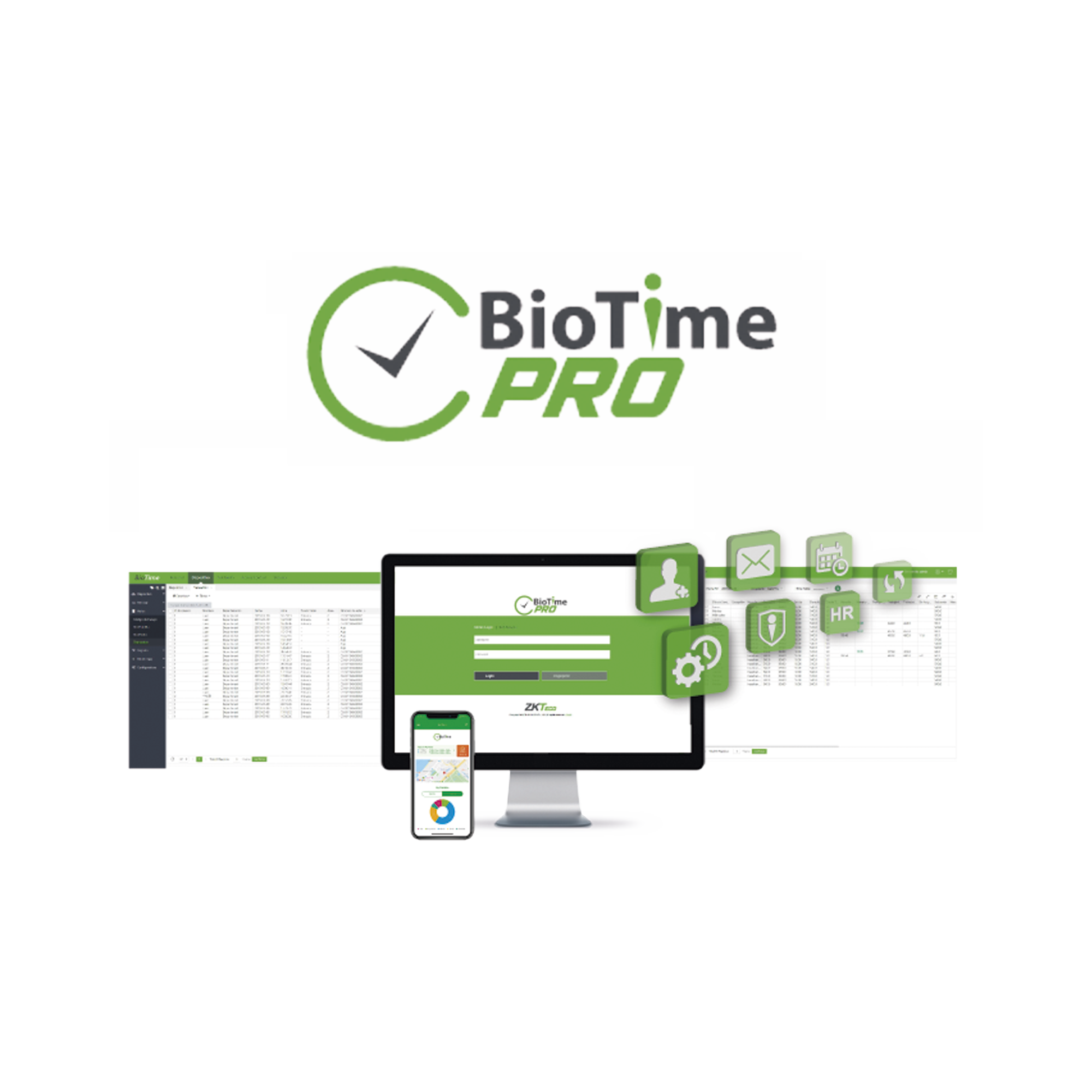 Software de Gestión Centralizada de Asistencia BIOTIMEPRO Licencia GREAT PROJECT 500 dispositivos y 50 mil empleados