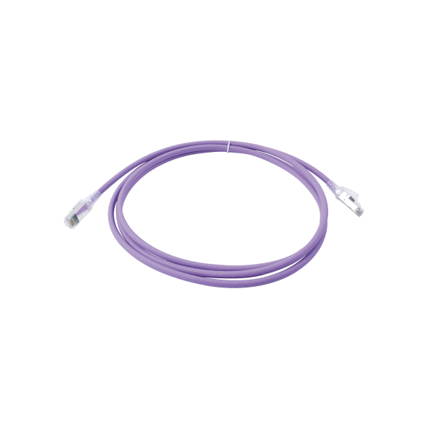 Patch Cord Z-MAX Cat6A S/FTP, CM/LS0H, 7ft, Color Violeta, Versión Bulk
