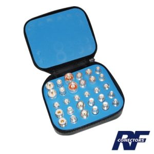 Kit Universal de Adaptadores UNIDAPT de 30 piezas con baño de Plata, en estuche, esponja y ziper.‚??