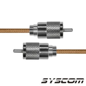 Cable Coaxial RG-142/U de 110 cm, con conectores UHF Macho a UHF Macho (PL-259).